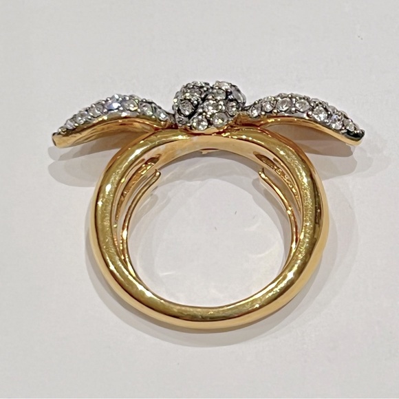 NWT Juicy Couture Pave Encrusted Bow Ring—Gold-Tone - Picture 9 of 10